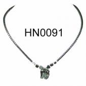 Hematite Elephant Pendant Beads Stone Chain Choker Fashion Women Necklace